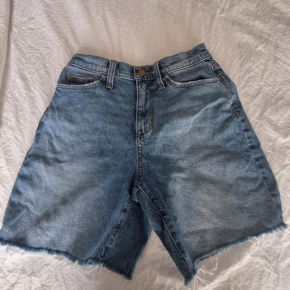 Universal Thread Blue Jean Shorts with Frayed Hem